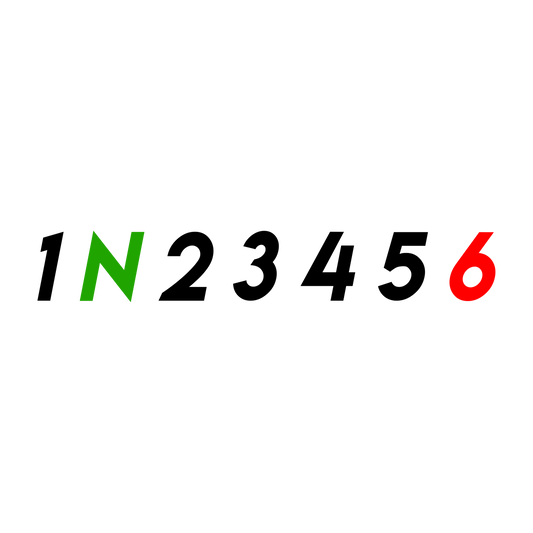 1N23456 sticker