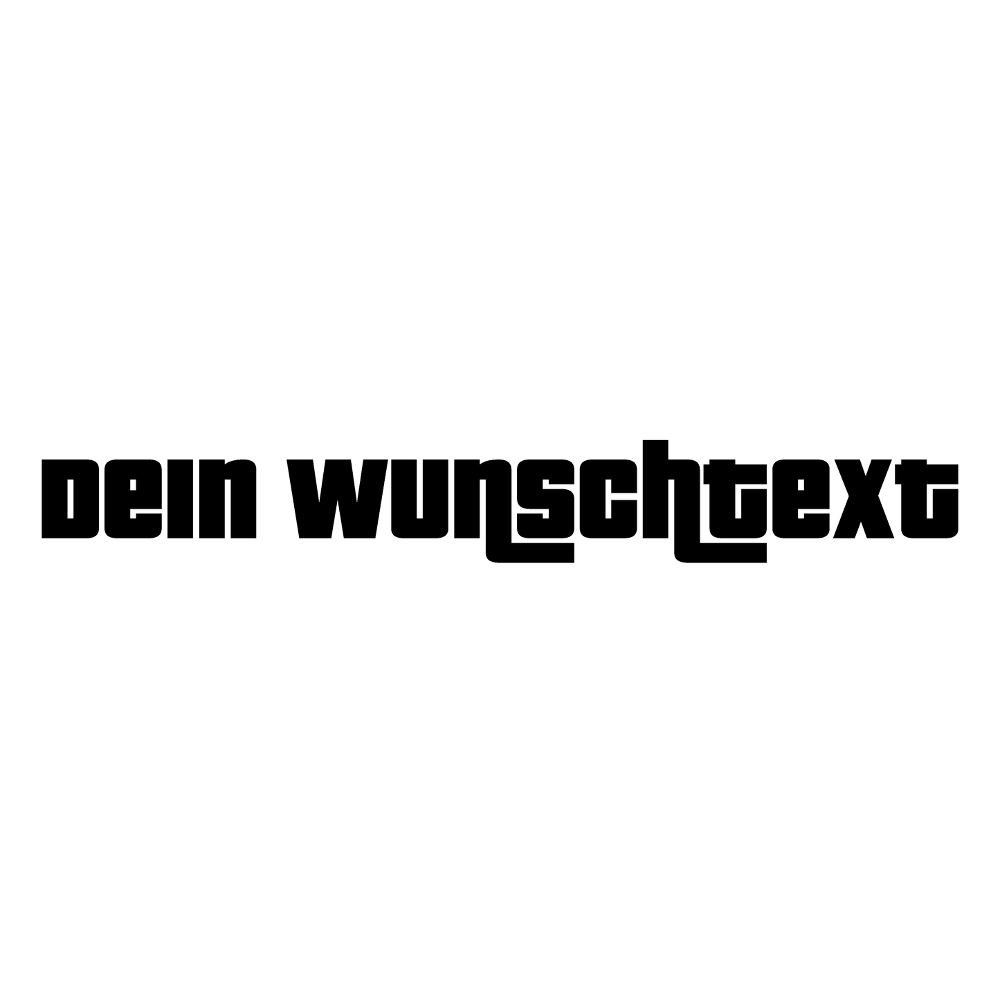 Wunschtext Aufkleber