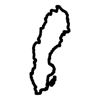 Schweden-Umriss Aufkleber
