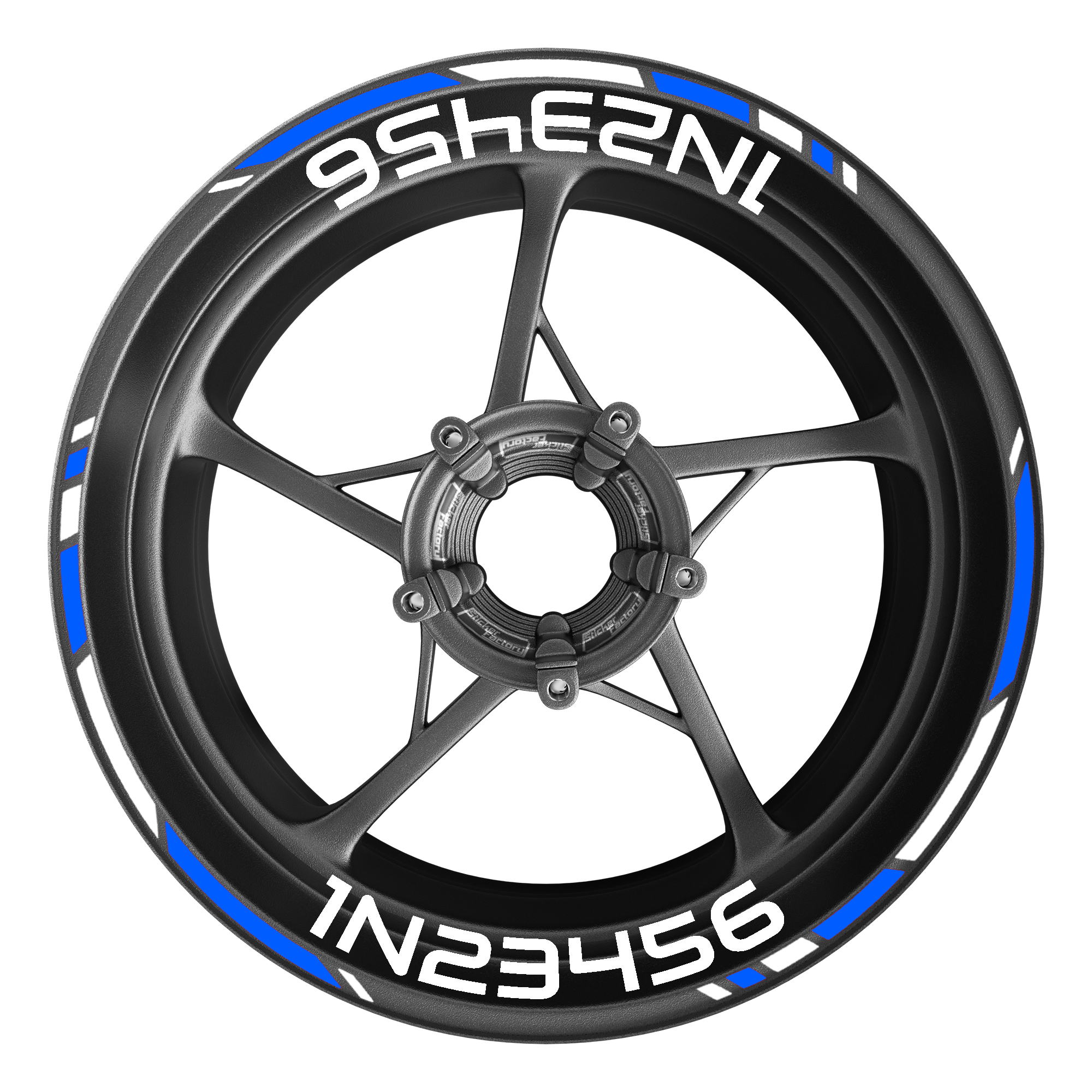 Felgenrandaufkleber GP-Design – Weiß Matt Für 19 Zoll Felgen (Motorrad/Auto)